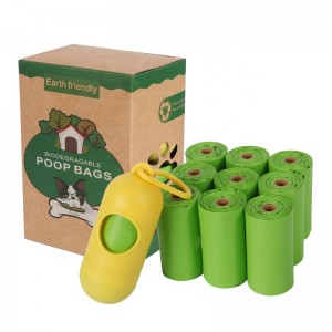 Kompoteeruv ühekordselt kasutatav lemmiklooma kakakott Eco Friendly Dog Poop Bags maisitärklis Biolagundatavad kotid